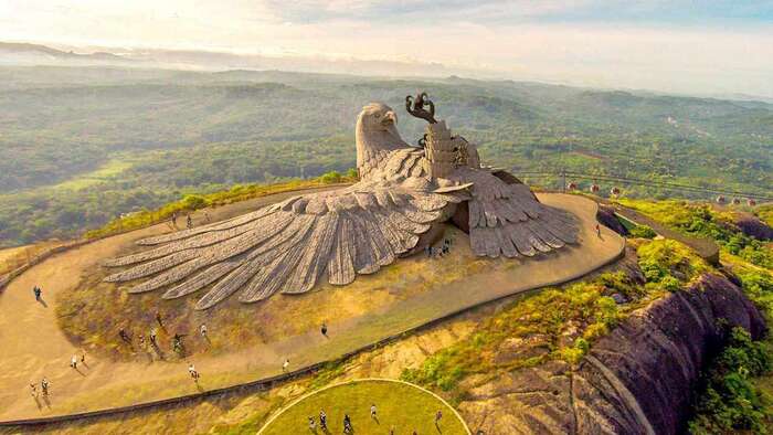 tourist places in kollam, places to visit in kerala, jatayu nature park